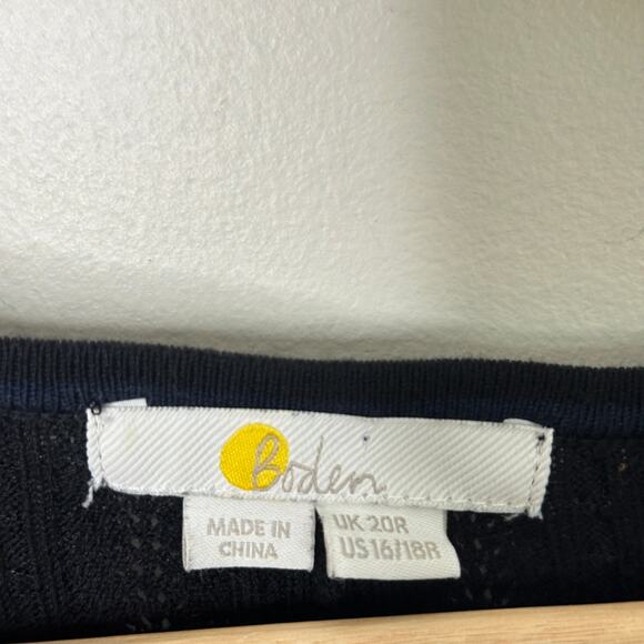 BODEN Twist Front Knitted Midi Dress Black Sz 16/18 {3B39} - Picture 9 of 10